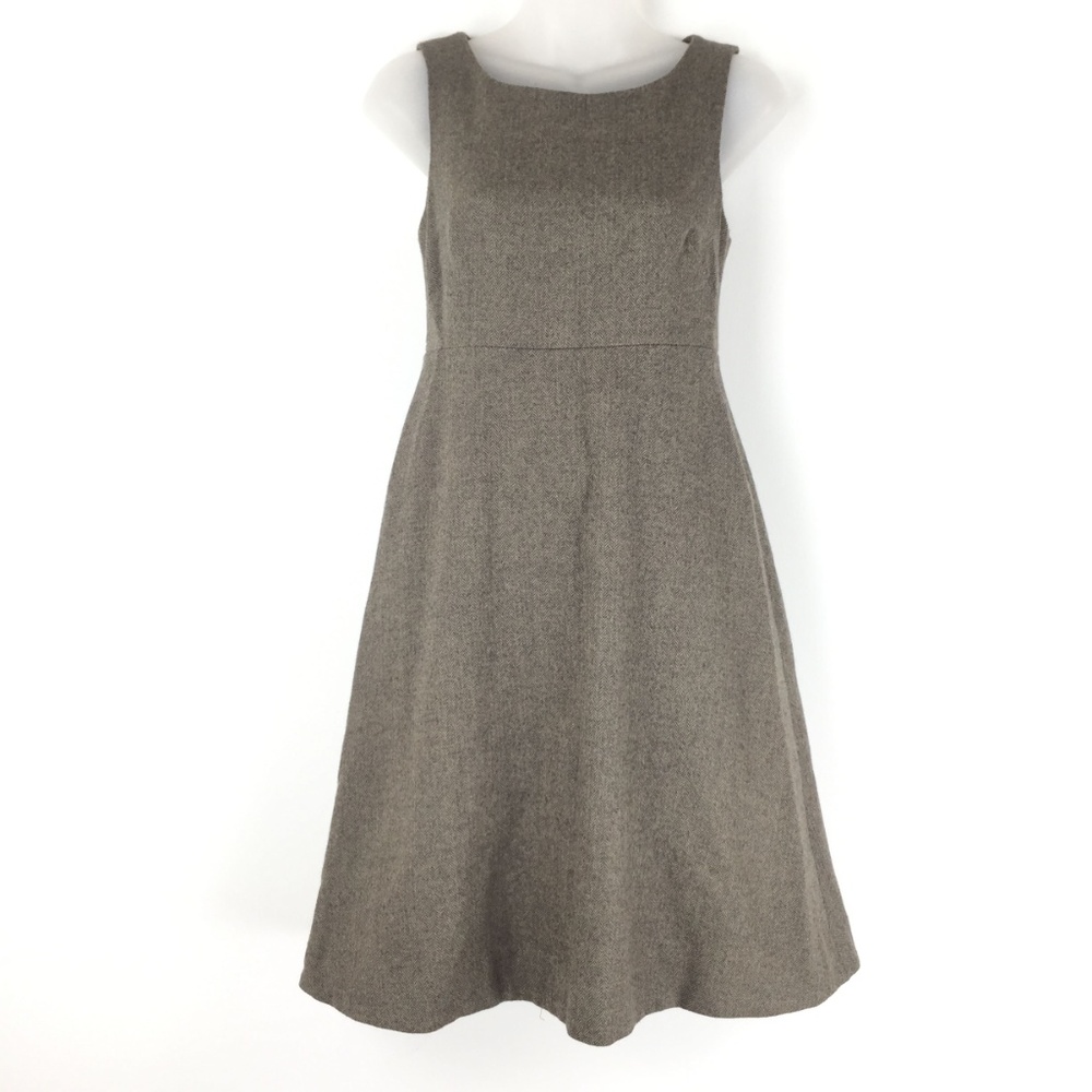 J. Crew Size 0 100% Wool Herringbone A Line Dress